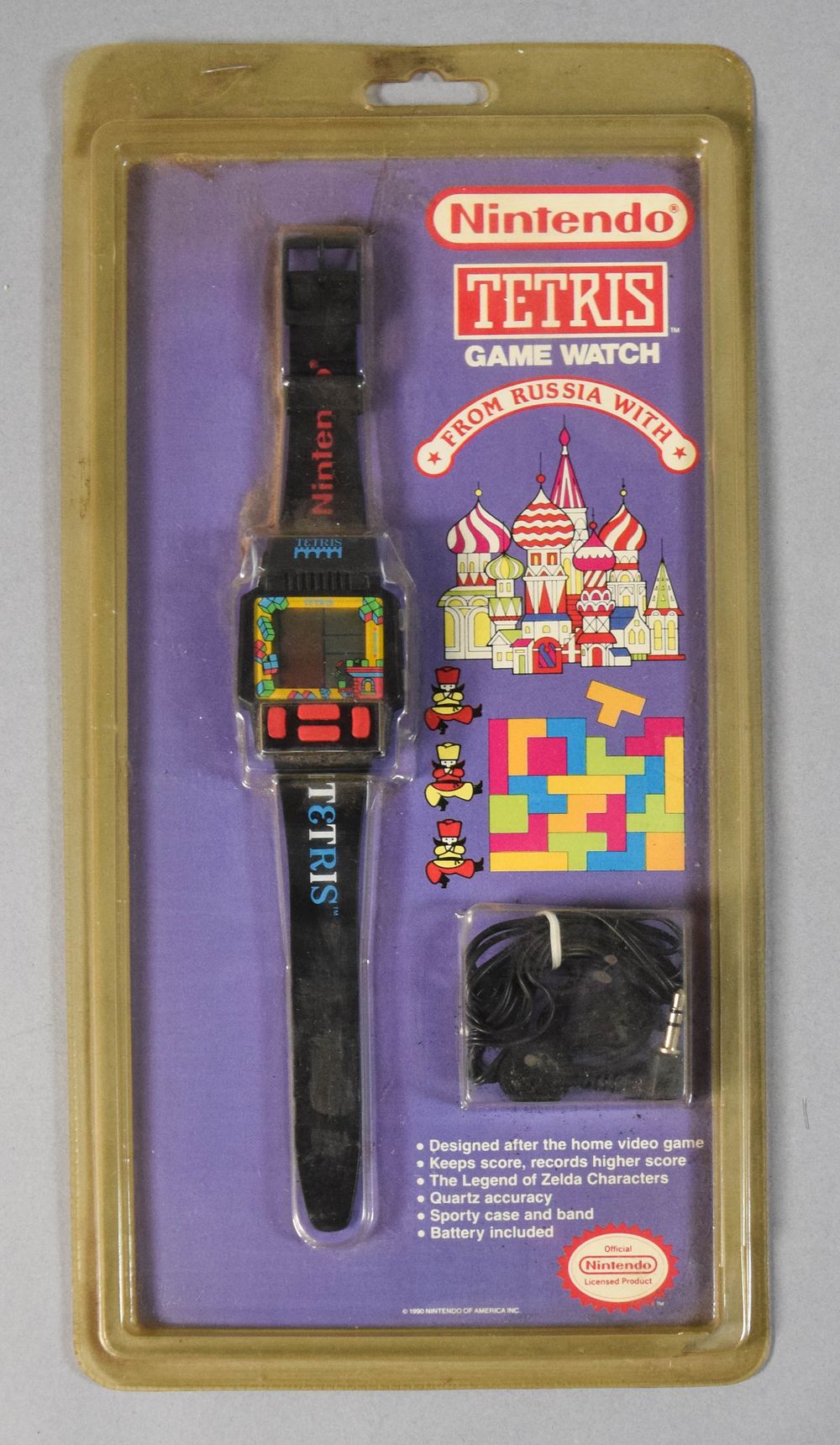 Lot 365: Vintage 1990 Nintendo Tetris Game Watch Factory Sealed on Original Blister Card