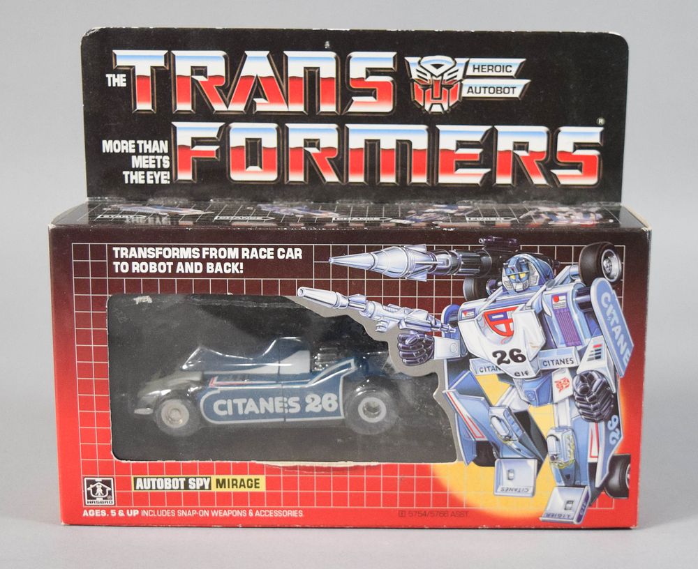 Lot 305: 1984 Hasbro Transformers G1 Heroic Autobot Spy Mirage Action Figure in Original Box