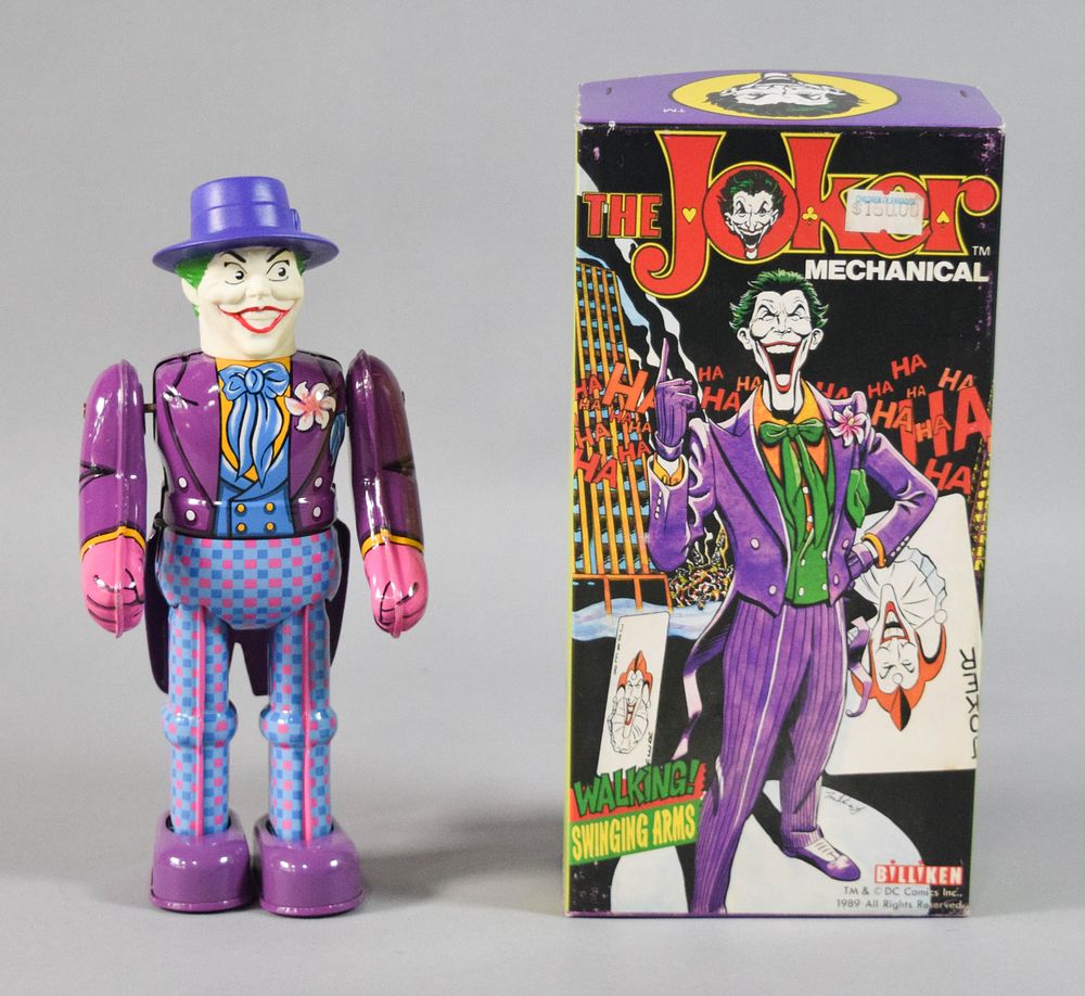 Lot 187: Billiken 1989 Joker Mechanical Tin Wind-Up Toy with Original Box