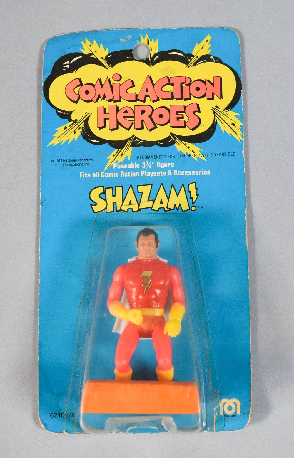 Lot 188: Mego 1975 Shazam Action Figure on Blister Card