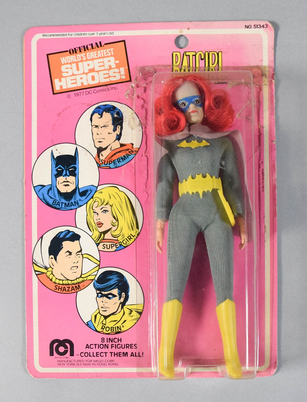 Lot 190: Mego 1977 Batgirl 8-Inch Action Figure in Original Packaging