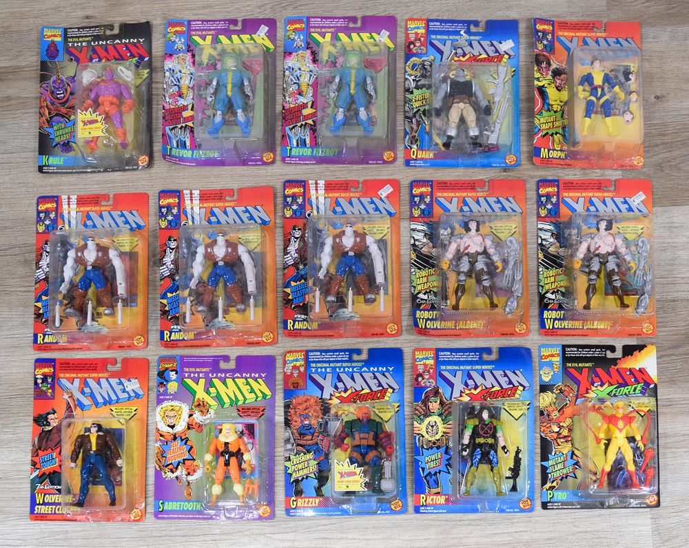 Lot 210: 15 Toy Biz Marvel Comics X-Men and X-Force Action Figures