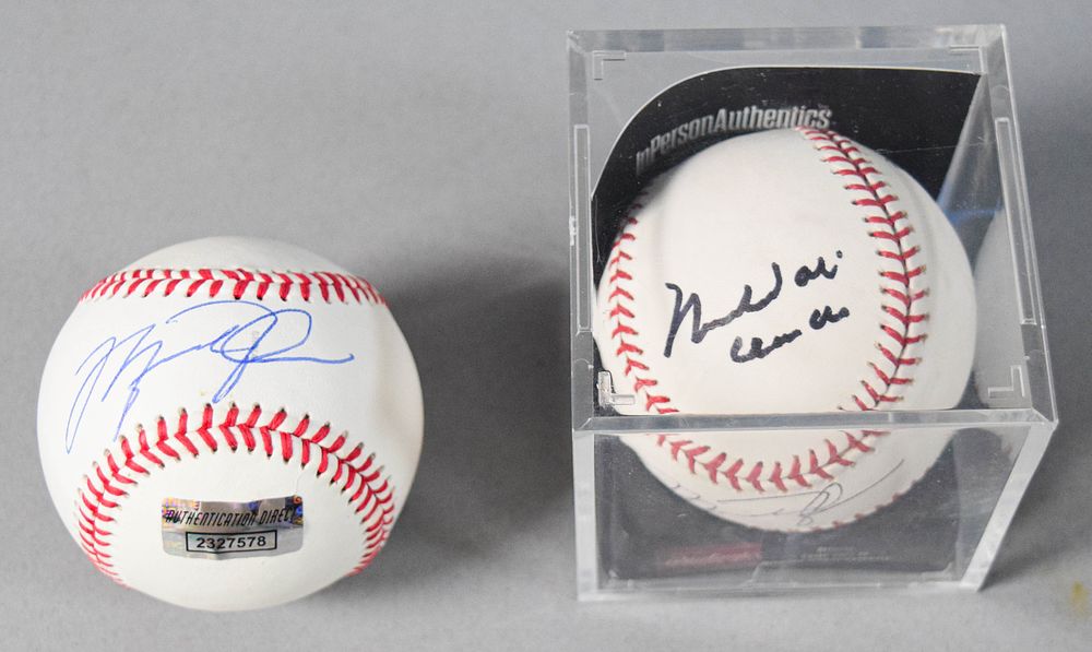Lot 327: 2 Autographed Baseballs with Authentication Labels