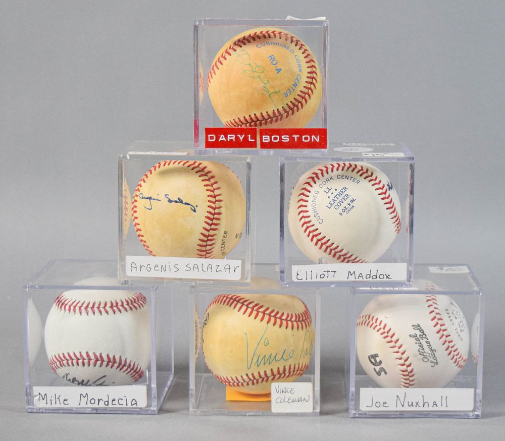 Lot 329: 6 Autographed Baseballs