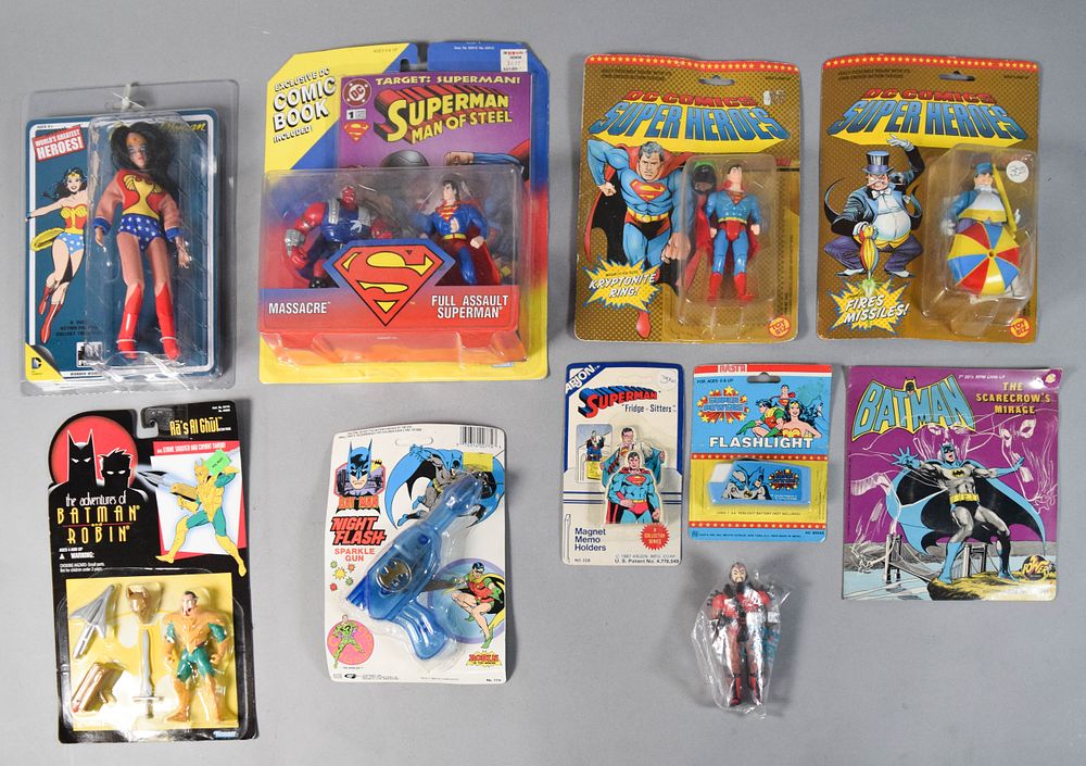 Lot 182: 10 DC Comics Action Figures and Collectibles Incl Kenner and Toy Biz
