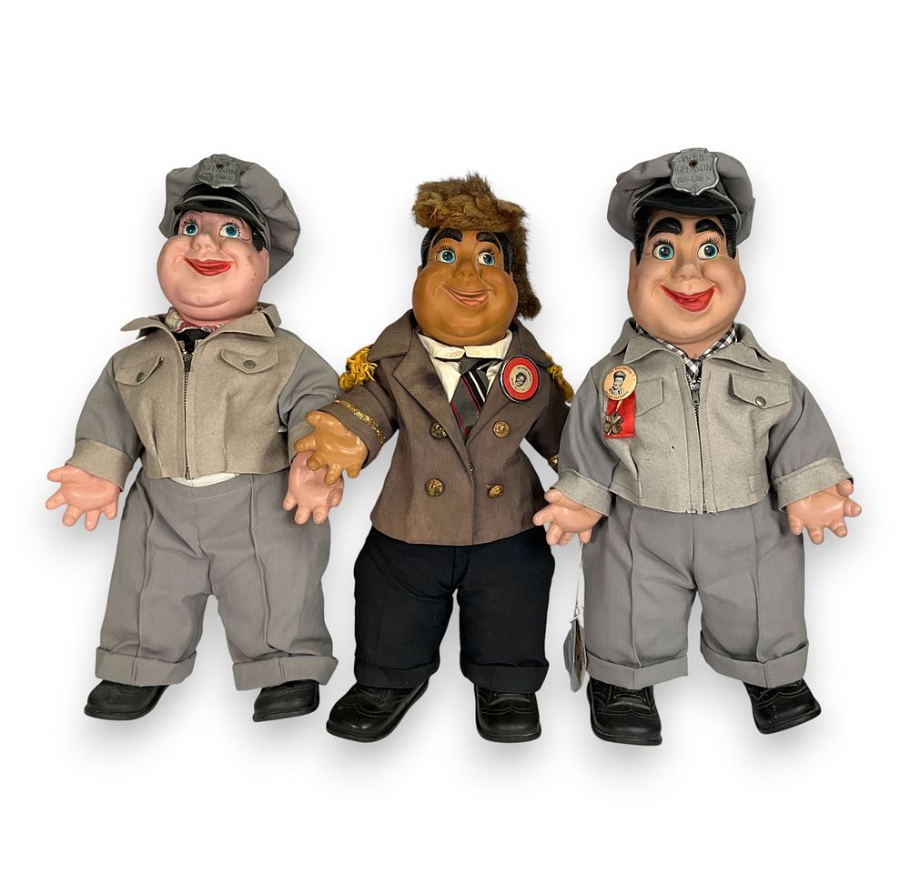 Lot 436: 3 Jackie Gleason 'Ralph Kramden' Rushton Toy Dolls