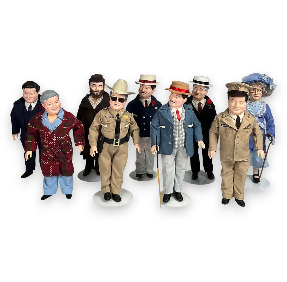 Lot 437: Group of 9 Effanbee Jackie Gleason Character Dolls