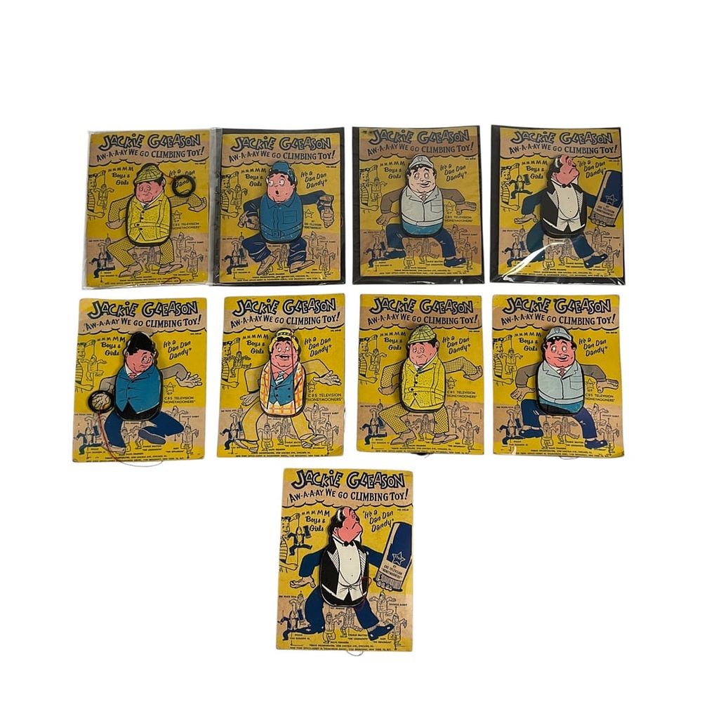 Lot 443: 9 Jackie Gleason Show Away We Go Climbing Toys