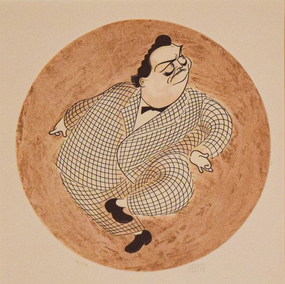 Lot 449: Al Hirschfeld Lithograph Jackie Gleason