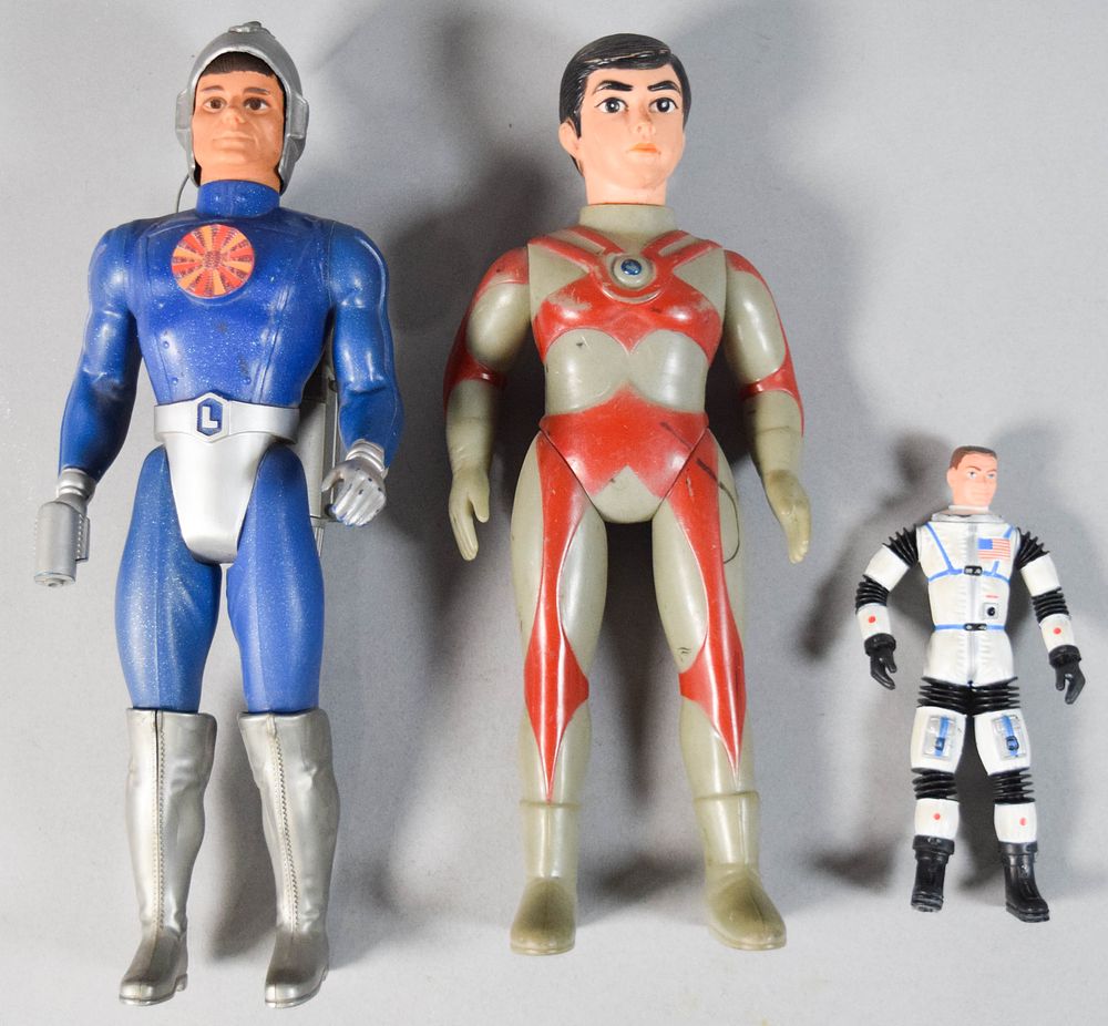 Lot 156: 3 Vintage Space-Themed Action Figures Incl Mattel Major Matt Mason