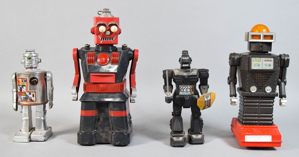 Lot 199: 4 Vintage Toy Robots