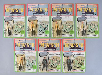 7 Vintage MASH Action Figures. Group of seven vintage MASH action figures manufactured by 