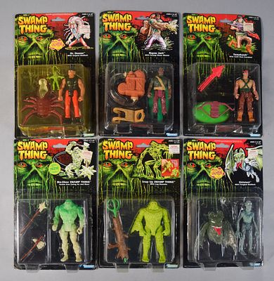 6 Vintage Kenner Swamp Thing Action Figures. Collection of six vintage action figures from the 