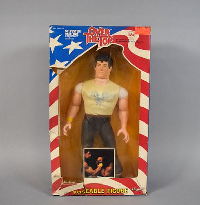 Lewco 1986 Sylvester Stallone Lincoln Hawks Poseable Figure in Original Box. Vintage poseable 
