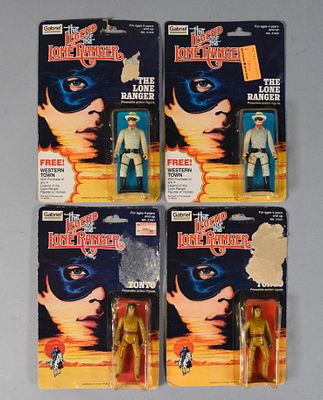 4 Vintage Gabriel Legend of The Lone Ranger Action Figures. Four vintage poseable action figures 