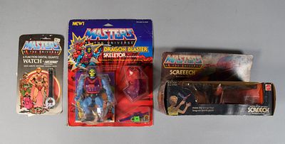 3 Vintage Mattel MOTU Toys Incl Skeletor and Screech. Three vintage 1980s Masters of the 