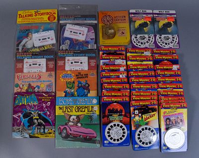 37 Vintage View-Master Reels and Children's Media. Collection of 37 pieces of vintage children's 