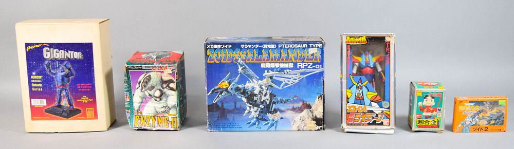 Lot 178: 6 Vintage Japanese Mecha and Character Collectibles