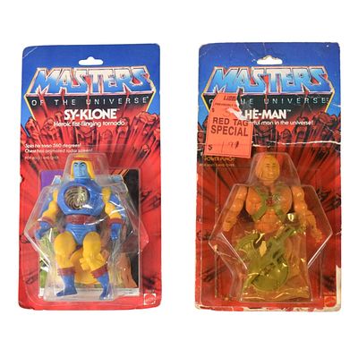 2 Mattel Masters of the Universe Sy-Klone and He-Man Action Figures. Two vintage action figures 