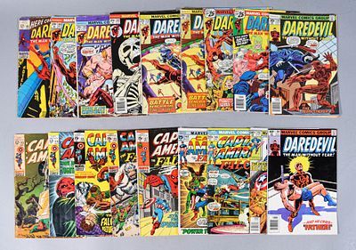 18 Comic Books Daredevil Captain America. Marvel Entertainment Group. Daredevil 48, 109, 119 
