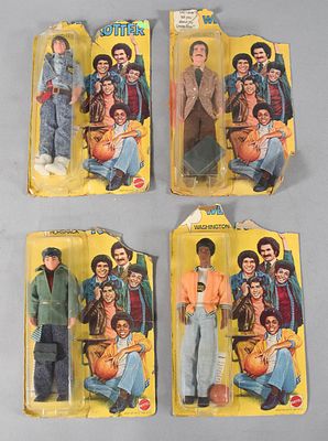 4 Mattel Welcome Back Kotter Action Figures c. 1976. Group of four vintage 9-inch action figures 