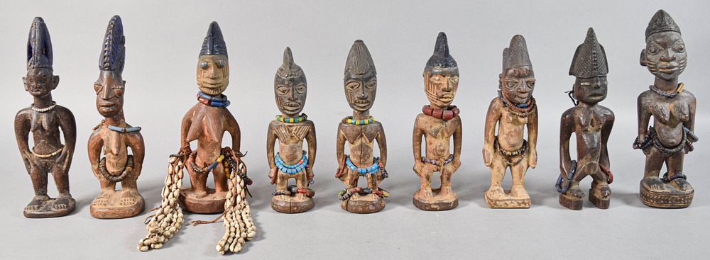 Lot 194: 9 Yoruba Style Carved Figures