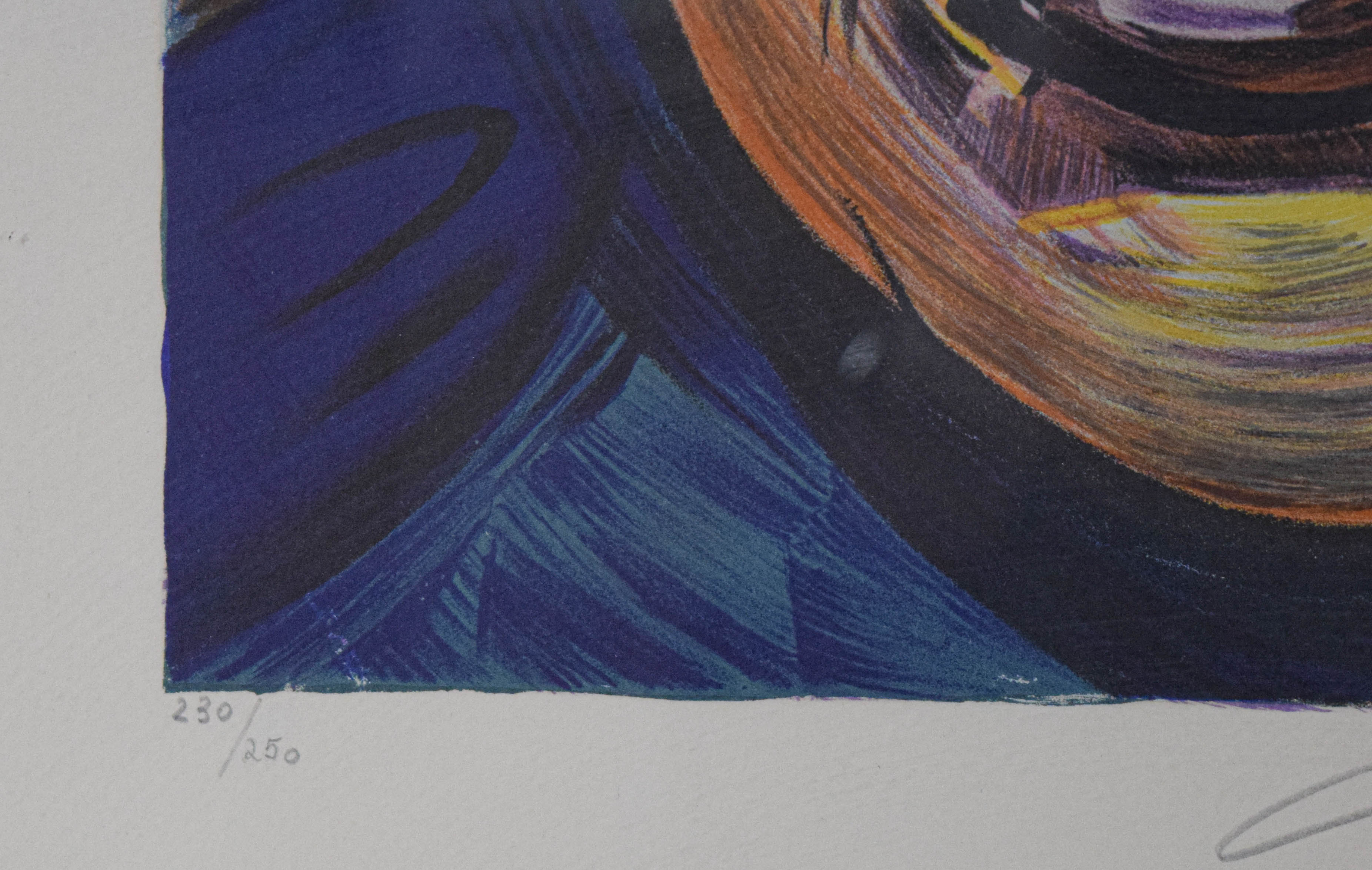David Alfaro Siqueiros Lithograph Self Portrait