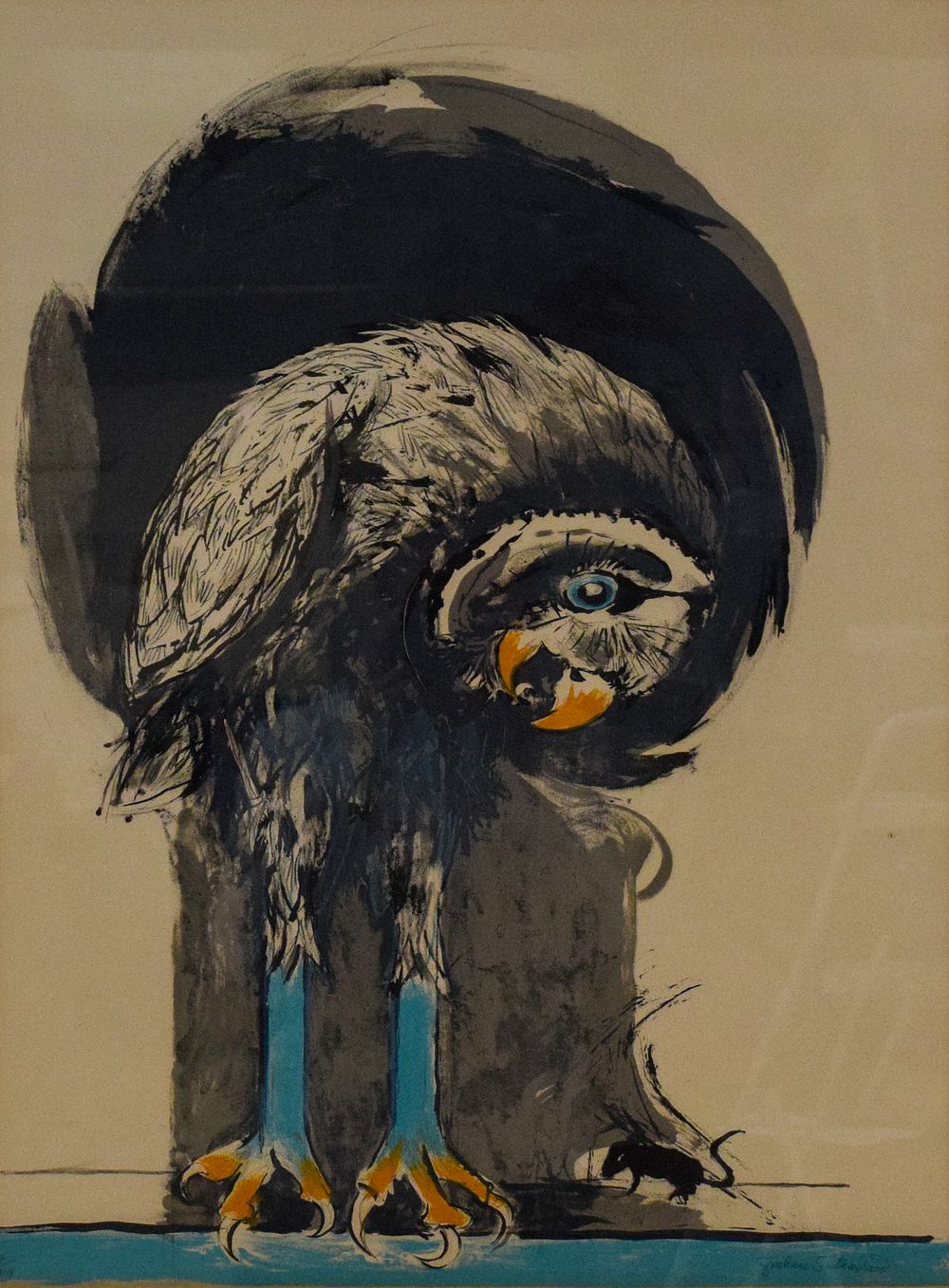 Lot 214: Graham Sutherland Lithograph Bird and Mouse