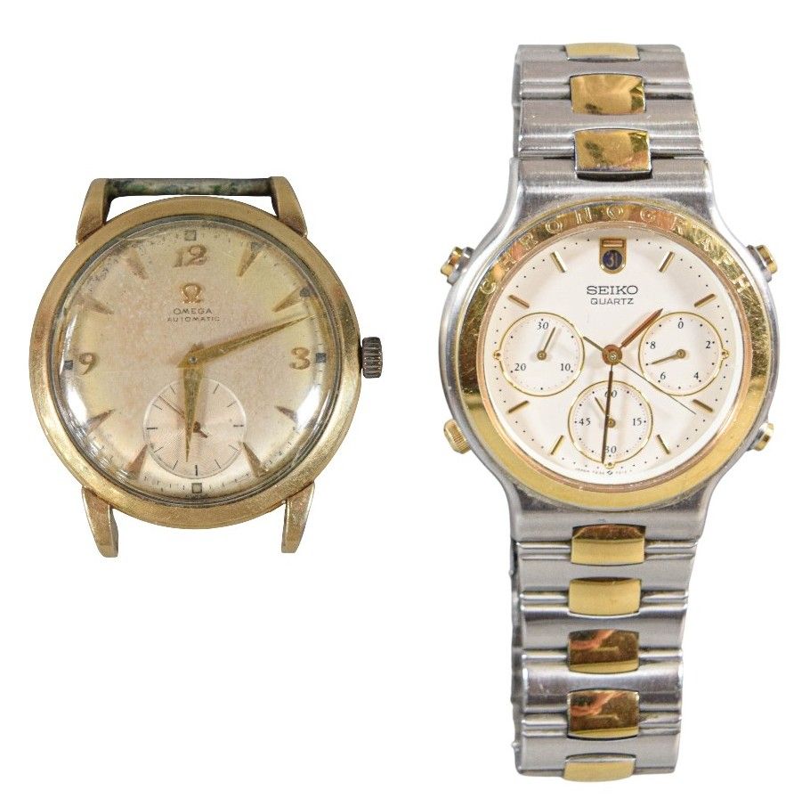 Lot 347: Two Omega and Seiko Men's Wristwatches