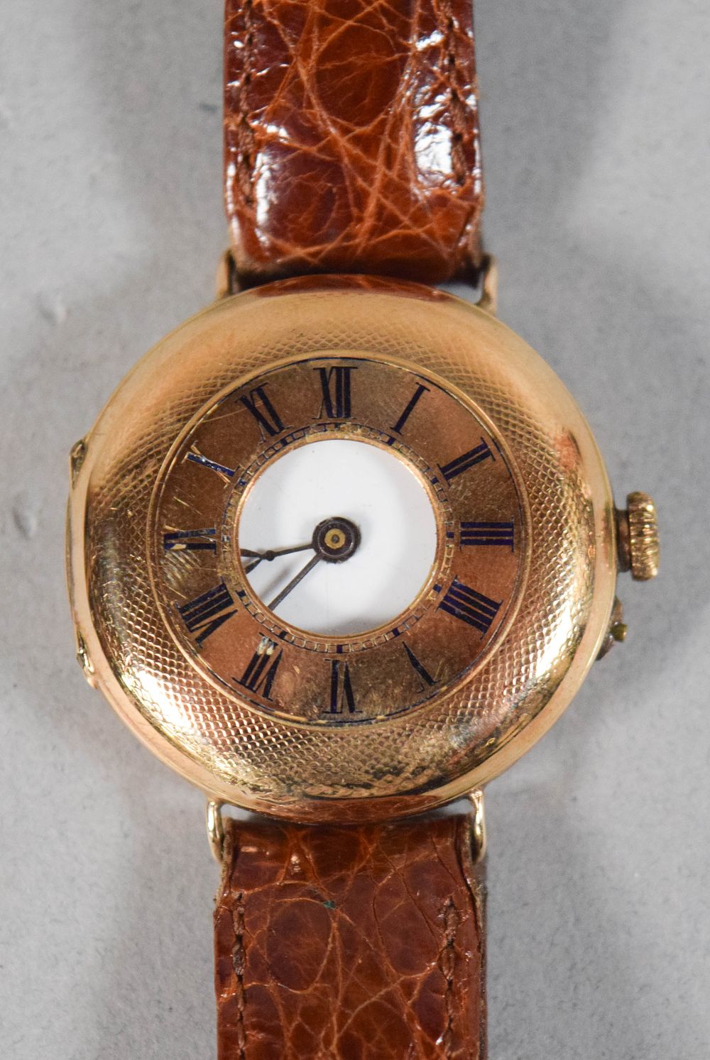 Lot 343: Swiss 14K Yellow Gold Wristwatch Early 20th Century