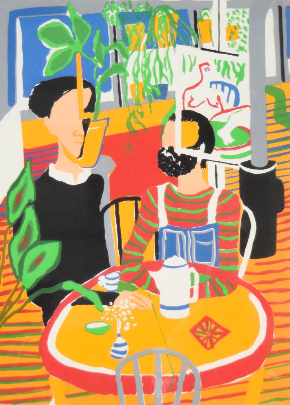 Lot 360: Seymour Segal Serigraph Cafe Scene