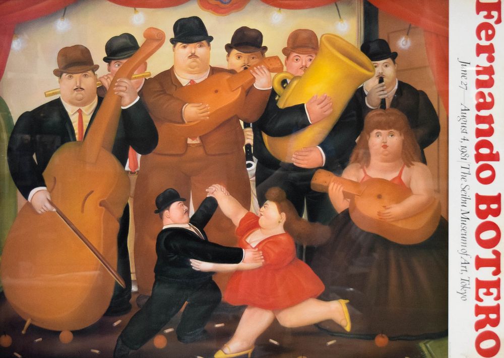 Lot 316: Fernando Botero Bal en Colombie Exhibition Poster