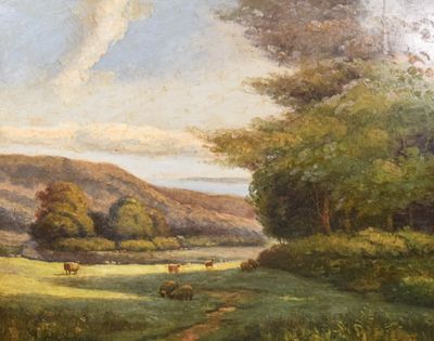Lot 1 - L. Stephan Oil on Canvas Pastoral Landscape