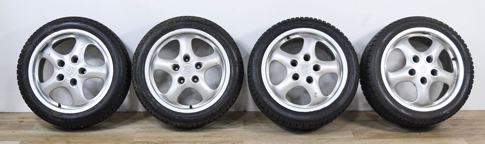 Lot 161: Set of Four Porsche Cup 2 Wheels and Winter Tires
