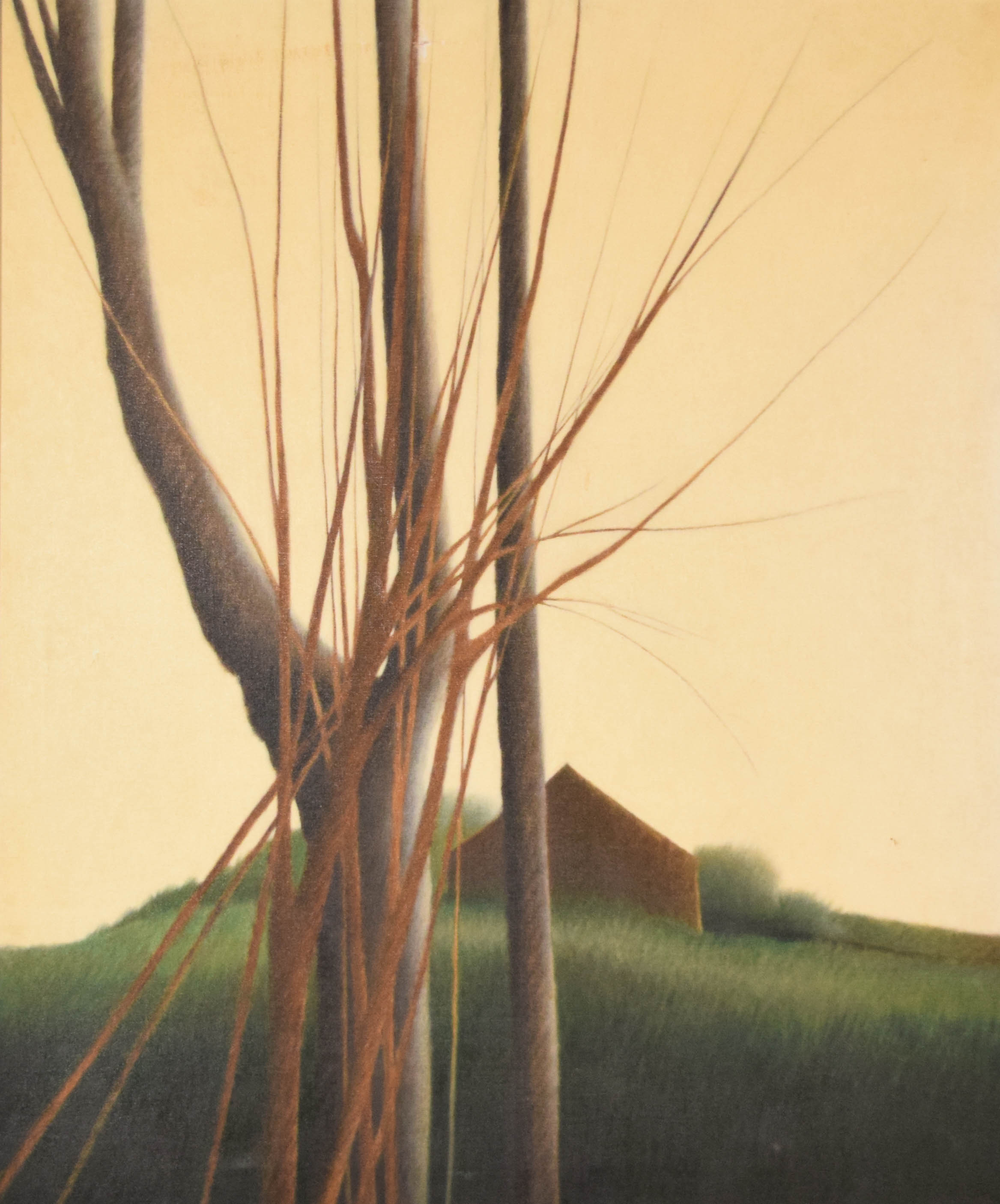 Robert Kipniss Oil on Canvas Rural Landscape