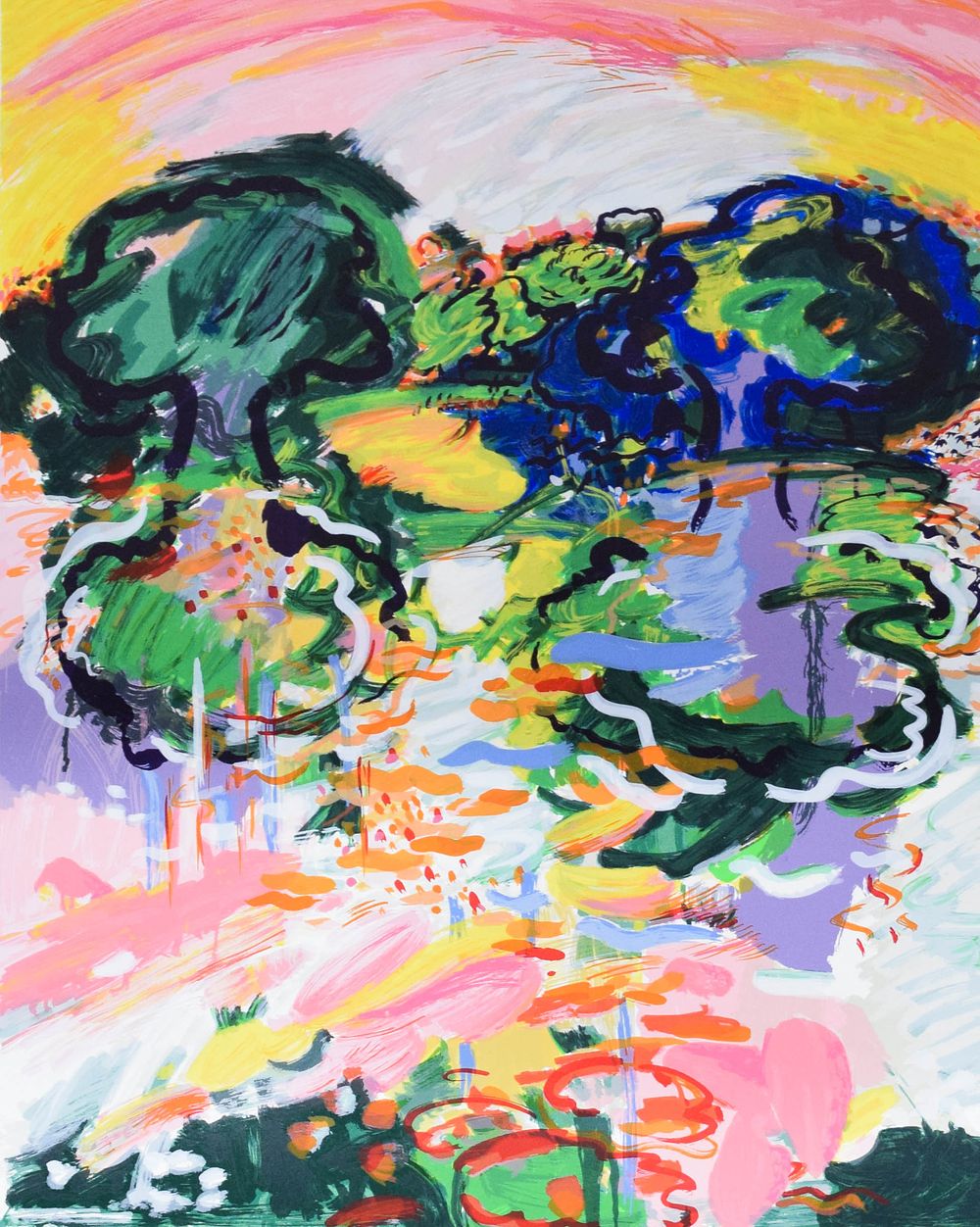 Lot 226: Yehouda Chaki Artist Proof Lithograph Abstract Landscape
