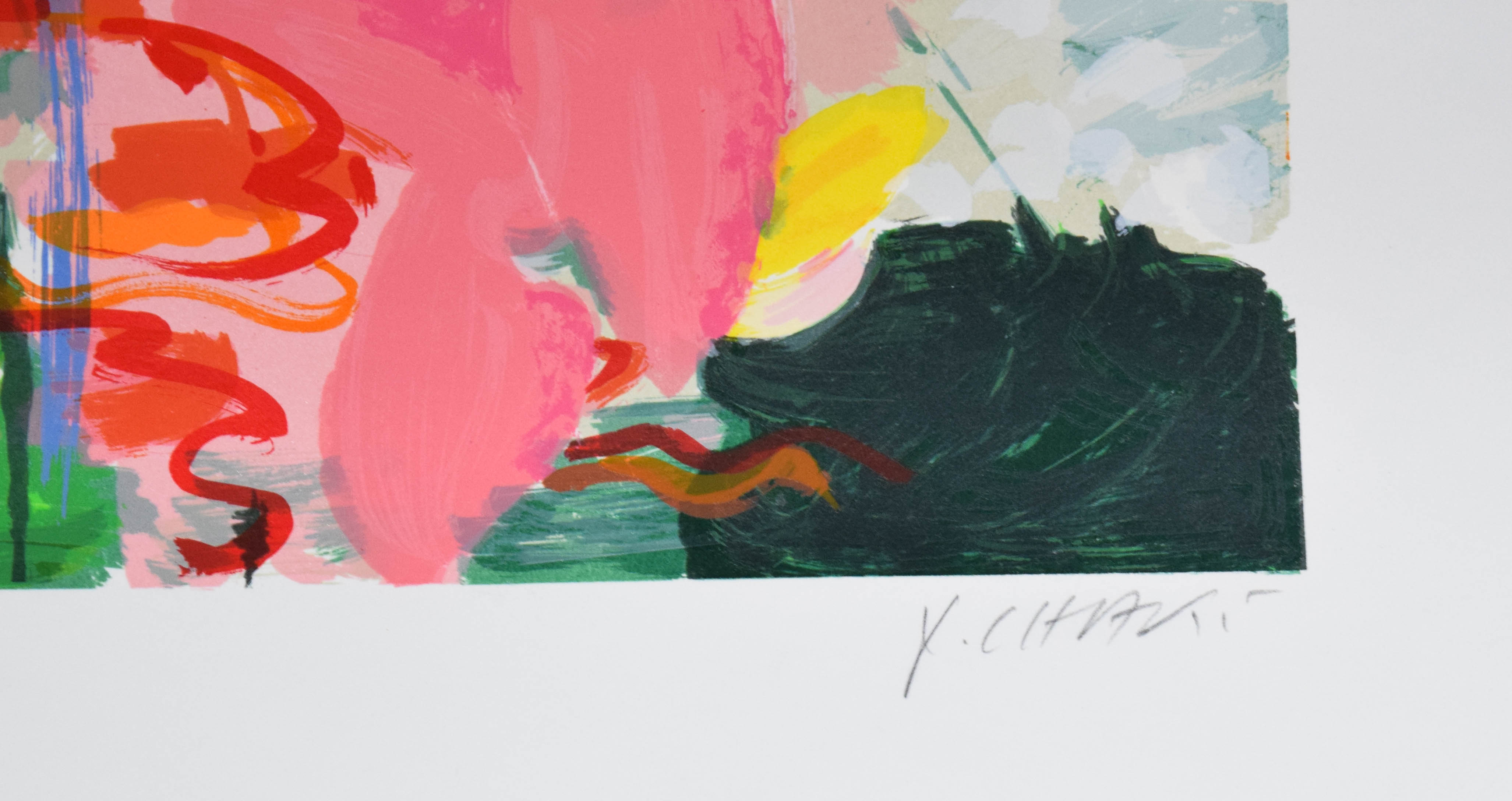 Yehouda Chaki Lithograph Abstract Landscape