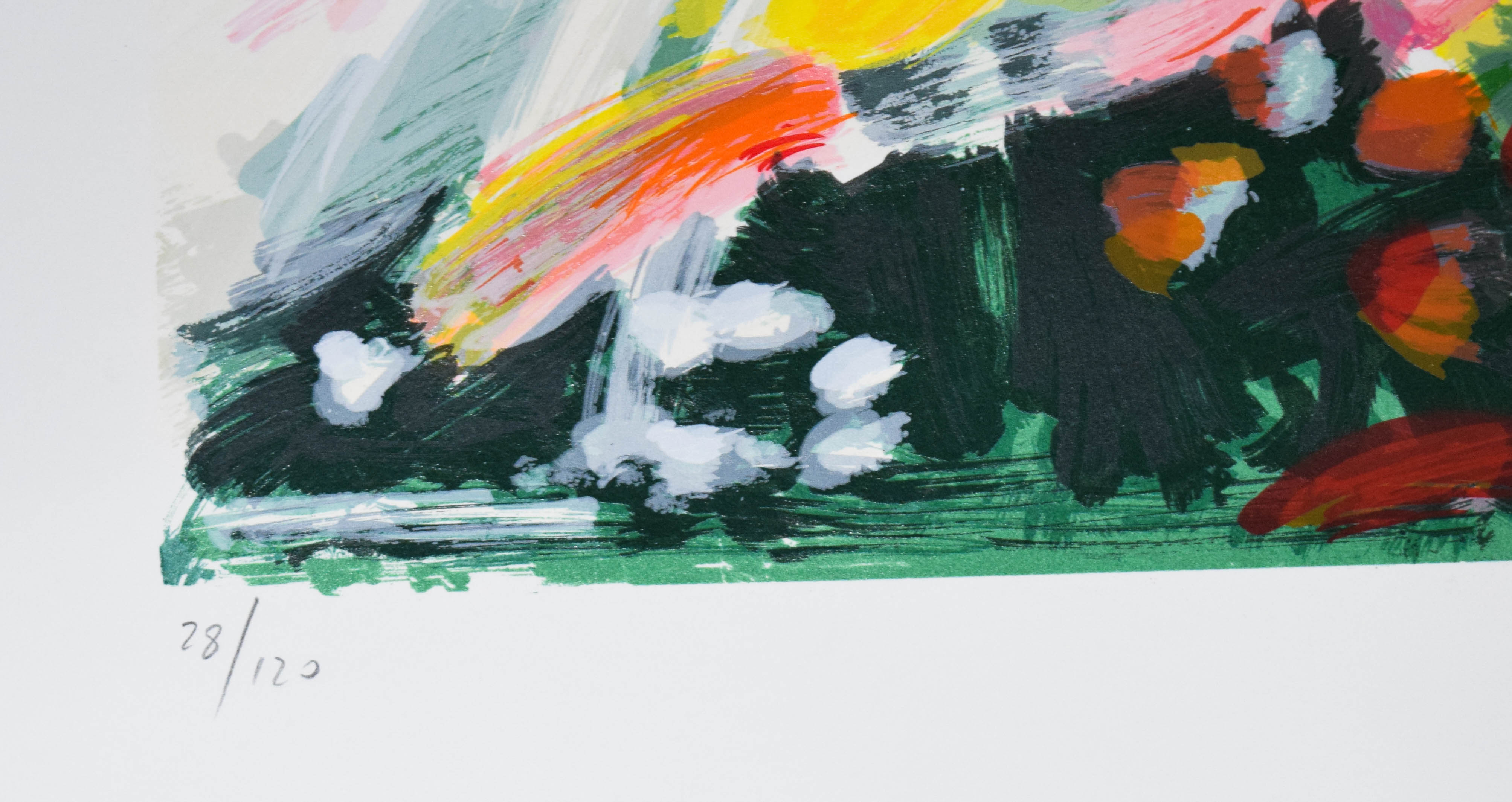 Yehouda Chaki Lithograph Abstract Landscape