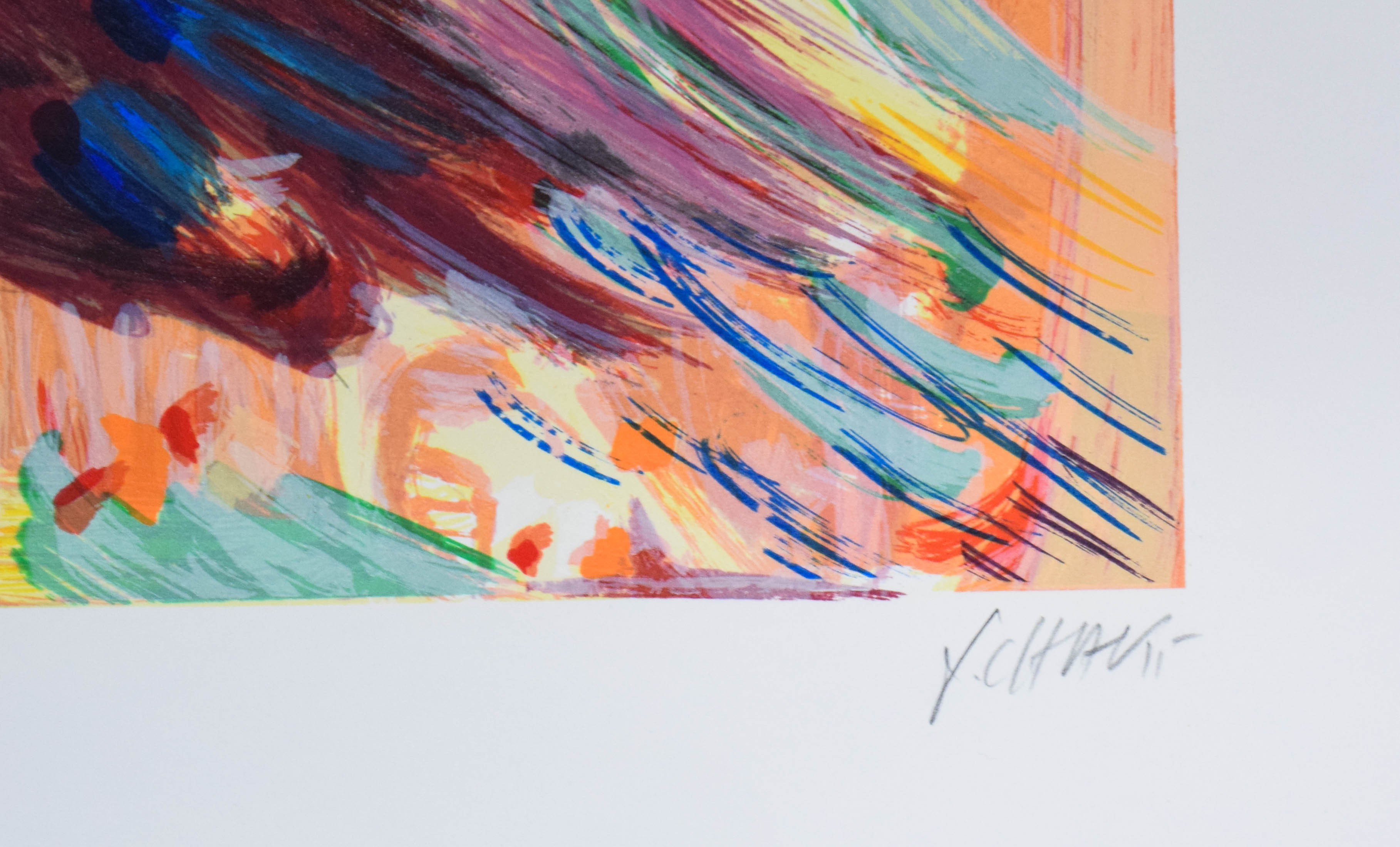 Yehouda Chaki Lithograph Floral Still Life