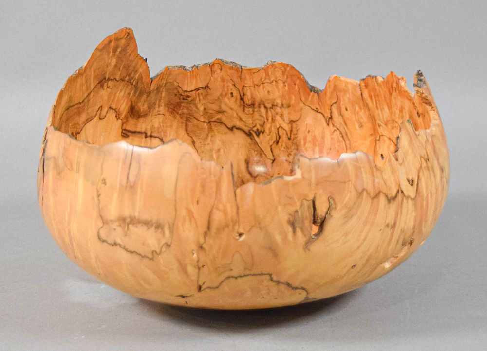 Lot 197: Hap Sakwa Buckeye Burl Wood Centerpiece Bowl
