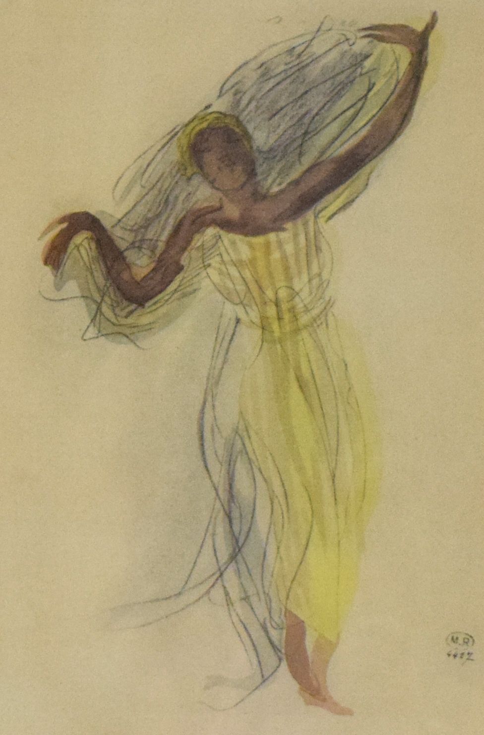 Lot 230: After Auguste Rodin Lithograph Cambodian Dancer