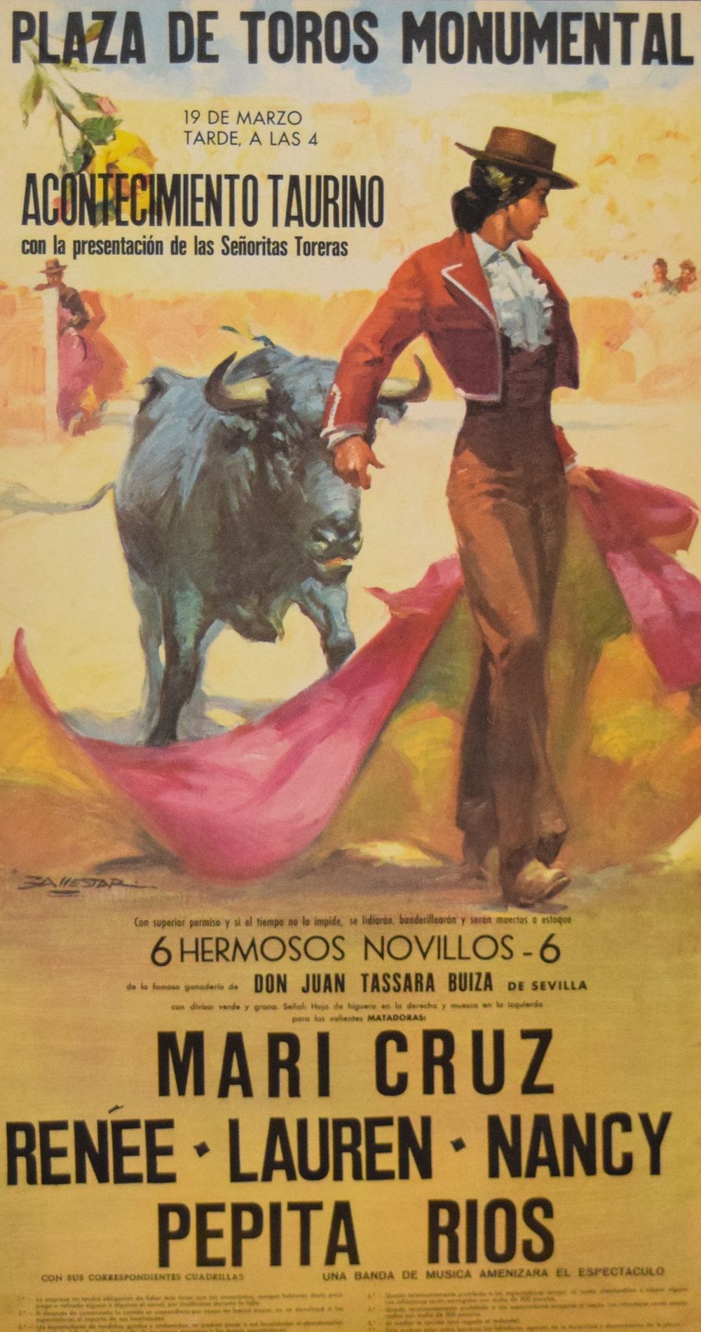 Lot 298: Plaza de Toros Monumental 1970 Advertising Poster