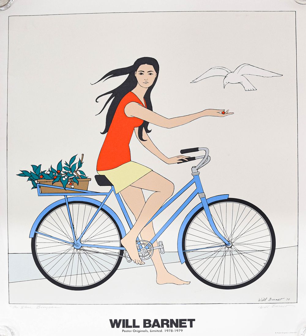 Lot 368: Will Barnet Signed Print The Blue Bicycle