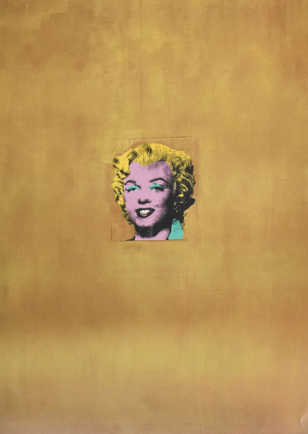 Lot 328: Andy Warhol MoMA Exhibition Poster, Gold Marilyn Monroe