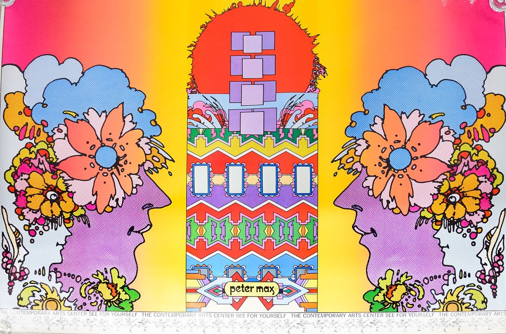 Lot 327: Peter Max Large Cincinnati Contemporary Arts Center Exhibition Poster