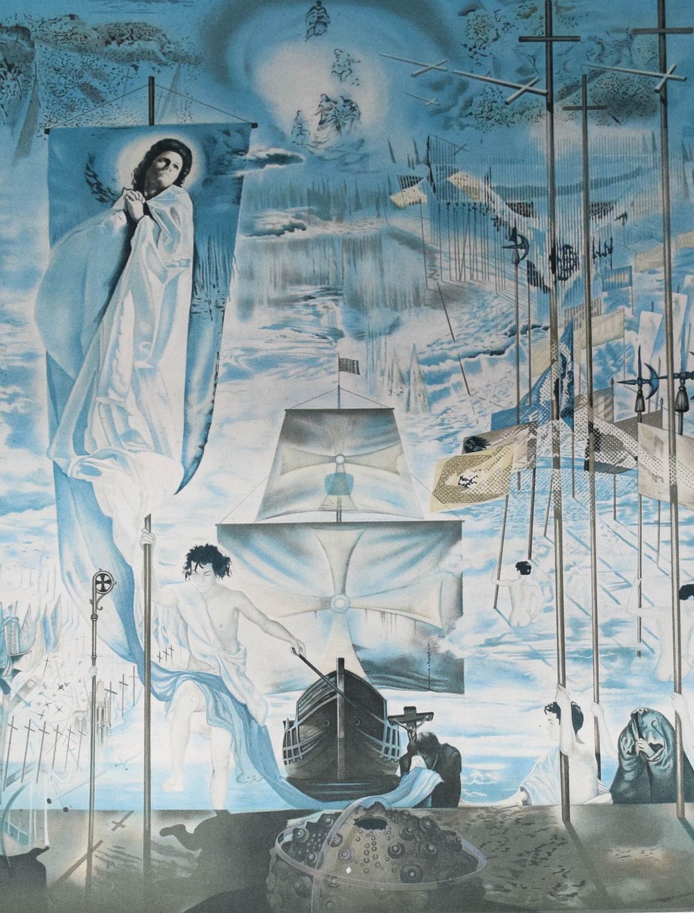 Lot 201: After Salvador Dalí Lithograph The Discovery of America by Christopher Columbus
