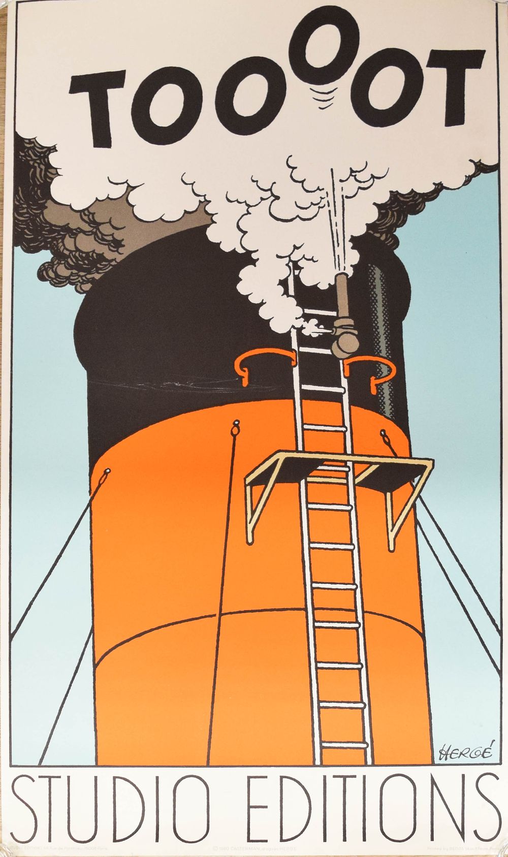 Lot 304: Hergé Studio Editions Vintage Lithograph Poster