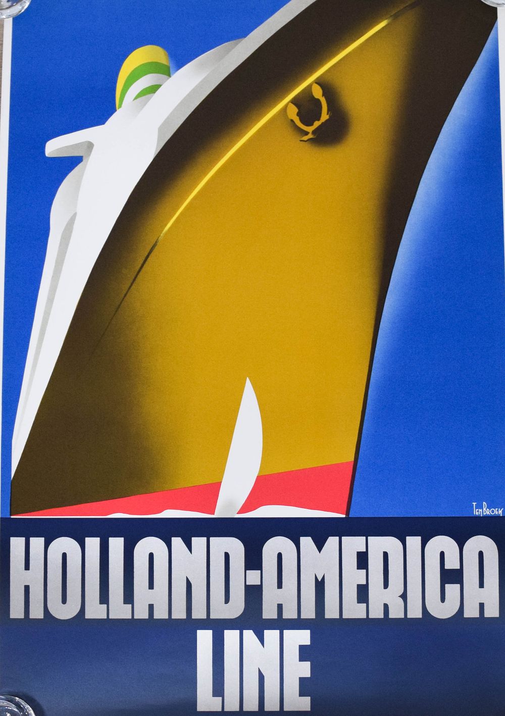 Lot 308: After Johannes ten Broek Lithographic Poster Holland-America Line