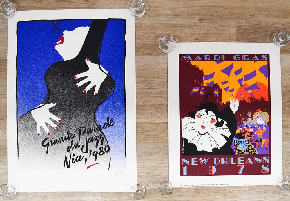 Lot 312: Two Vintage Jazz Posters, John Gentry and Christi Bourgeois