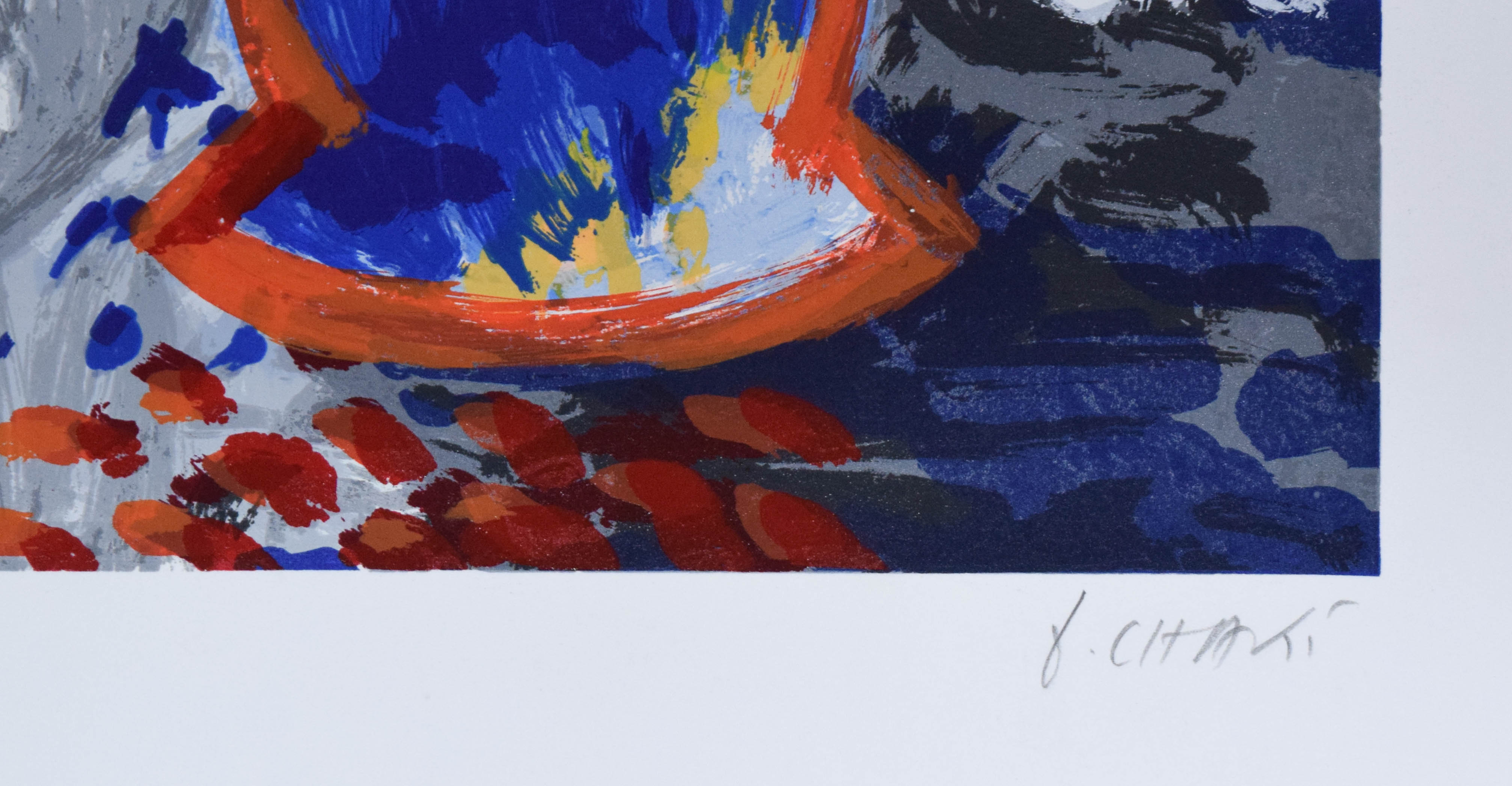 Yehouda Chaki Limited Edition Lithograph Floral Still Life